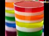 طرز تهیه ژله رنگارنگ