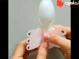 کاردستی با قاشق پلاستیکی خلاقیت برای کودکان