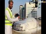 روش نوین شستشوی اتومبیل با پهپاد در دبی