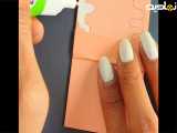 ساخت کاردستی جعبه کتاب با کاغذ رنگی