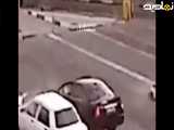 کلیپی از تصادف شدید پراید و ضعف بدنه آن