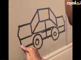 نقاشی روی ماشین خاکی