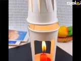 آموزش ساخت آباژور جالب به وسیله لیوان کاغذی و شمع