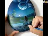 نقاشی شب روی سنگ