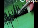 نقاشی روی سنگ: شب زیبا