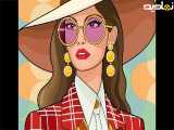 نقاشی دیجیتال دختر زیبای فرانسوی