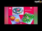 کاردستی گل های تزیینی با کاغذ رنگی