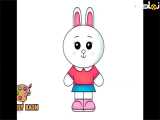 اموزش نقاشی بچگانه خرگوش|خرگوش کوچولو|نقاشی خرگوش|رنگ_امیزی