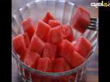 نحوه برش هندوانه به صورت مکعبی :: آموزش برش هندوانه مخصوص پذیرایی