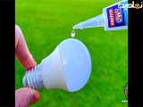 آموزش تعمیر لامپ LED سوخته با چسب قطره ای | ترفند زندگی | ایده خلاقانه