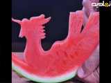 هنرمندی روی هندوانه ندیده بودیم که دیدیم