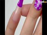- دیزاین ناخن تابستونی بنفش**•