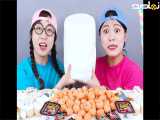 چالش غذاخوری | چالش موکبانگ دونا | موچی بزرگ | ژله | اسمرفود | چالش غذایی طنز