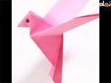 اوریگامی پرنده کاغذی کاردستی