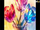 نقاشی دیجیتال لاله های کریستالی