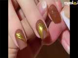 طراحی ناخن شیک زیبا راحت در خانه. خیلی قشنگه