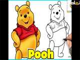 نقاشی Pooh | نقاشی پوه خرسه | نقاشی خرس | نقاشی ساده | آموزش نقاشی کودکانه